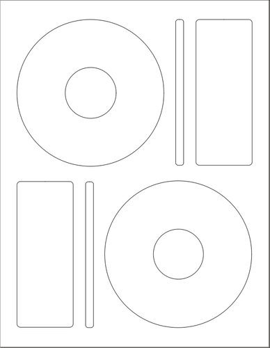 WL-5025 label sjabloon vectorafbeeldingen